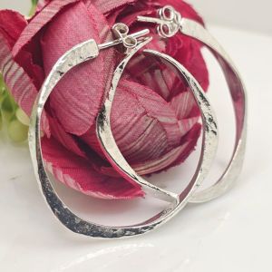 Shining Silver Hoop Earring