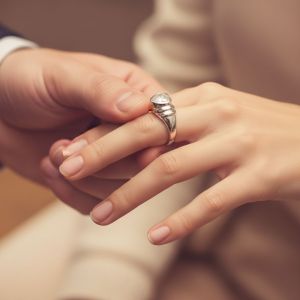 Silver Heart Stone Ring