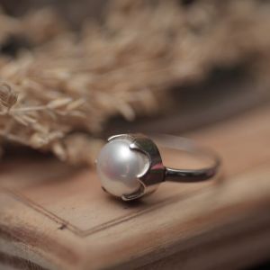 Sterling Silver Pearl Ring