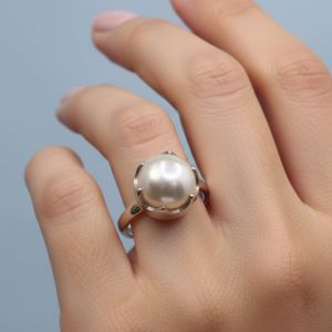 Sterling Silver Pearl Ring