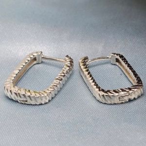 Sterling Silver Square Earring