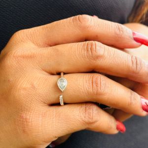 Sterling Silver Tear Drop Ring