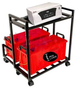 Mild Steel Double Battery Trolley