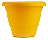 10 Inch Round Yellow Deluxe Flower Pot