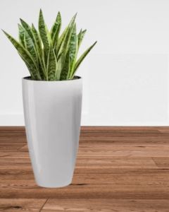 14 Inch White Tower Flower Pot