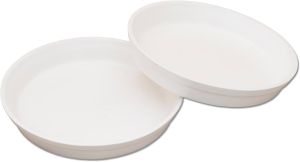 5 Inch Round White Plate for Planter