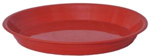 6 Inch Round Red Plate for Planter