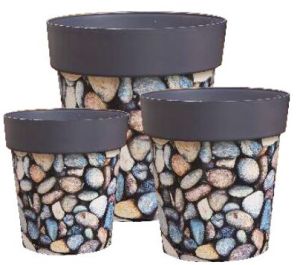 Pebble Heavy Duty Plastic Flower Pot