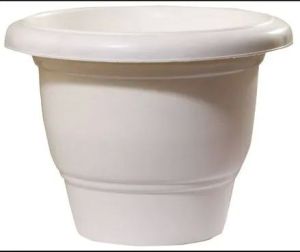 White 8 Inch Deluxe Planter