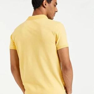 130GSM Yellow Polyester Polo T-Shirt