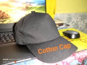 Black Cotton Cap