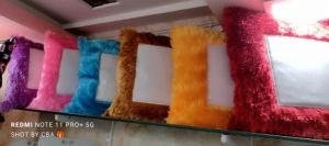 Sublimation Blue Fur Square Cushion