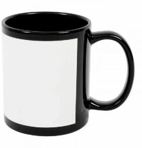 Sublimation Imported Black Patch Coffee Mug