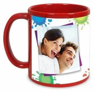 Sublimation Imported Red Patch Coffee Mug