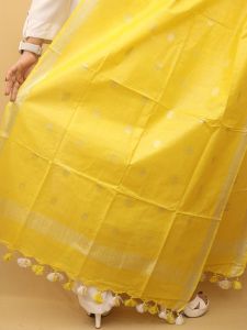 Ladies Cotton Linen Buta Weaving Dupatta