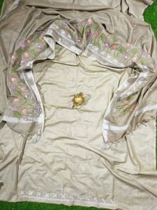 Ladies Cotton Linen Embroidery Unstitched Suit Set