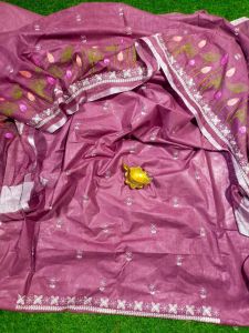 Ladies Cotton Linen Embroidery Unstitched Suit Set