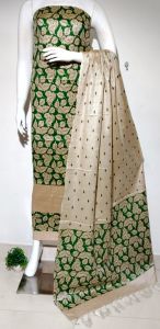 Ladies Cotton Linen Madhubani Hand Paint Unstitched Suit Set