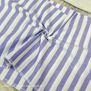 Ladies Cotton Linen Stripe Fabric