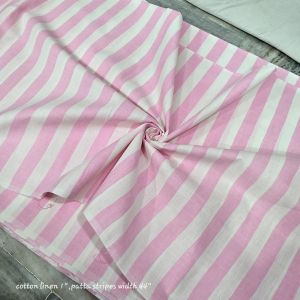 Ladies Cotton Linen Stripe Fabric