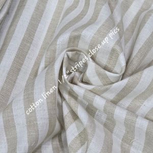 Ladies Cotton Linen Stripe Fabric