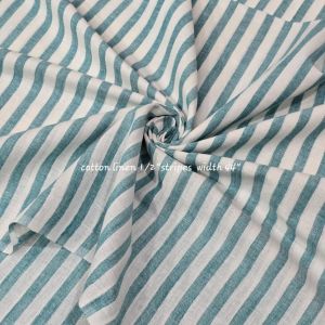 Ladies Cotton Linen Stripe Fabric