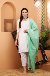 Ladies Cotton Linen Zari Border Dupatta