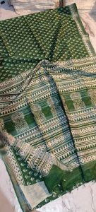 Ladies Cotton Salub Hand Block Discharge Print Design Saree