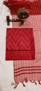 Ladies Cotton Silk Ethnic Kalamkari Unstitched Suit Set
