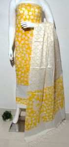 Ladies Cotton Silk Kalamkari Print Unstitched Dress Set