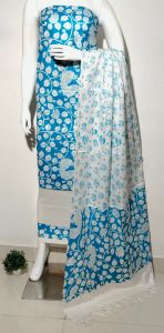 Ladies Cotton Silk Kalamkari Print Unstitched Dress Set