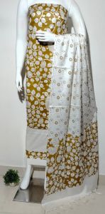 Ladies Cotton Silk Kalamkari Print Unstitched Dress Set