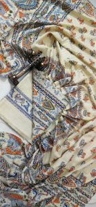 Ladies Cotton Silk Madhubani Print Unstitched Suit Set