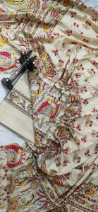 Ladies Cotton Silk Madhubani Print Unstitched Suit Set