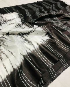 Ladies Cotton Silk Shibori Dye Handwoven Saree