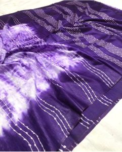 Ladies Cotton Silk Shibori Dye Handwoven Saree