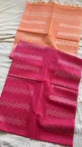 Ladies Cotton Silk Stripes Weaving 2 Dye Design Saree