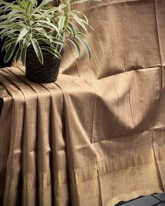 Ladies Cotton Silk Temple Zari Border Saree
