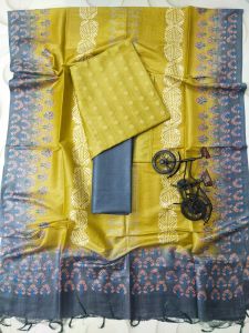 Ladies Cotton Silk Tree Motif Border Saree