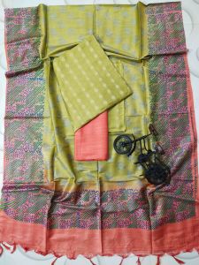 Ladies Cotton Silk Tree Motif Border Saree