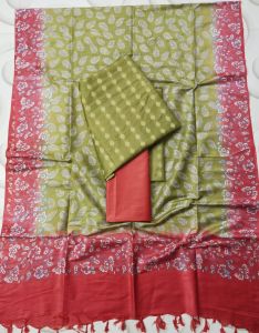 Ladies Cotton Silk Tree Motif Border Saree