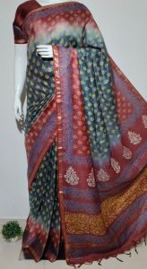 Ladies Dual Shade Floral Designer Party Wear Silk Blend Saree