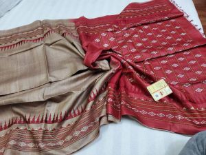 Ladies Dual Tone Linen Suit with Woven Dupatta