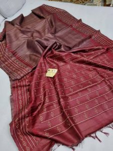 Ladies Dual Tone Linen Suit with Woven Dupatta