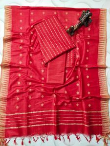 Ladies Katan Silk Artisan Block Print Suit Set