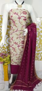 Ladies Khadi Cotton Silk Madhubani Suit Set