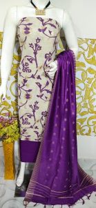 Ladies Khadi Cotton Silk Madhubani Suit Set