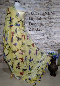 Ladies Linen Digital Print Dupatta