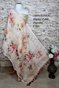 Ladies Linen Digital Print Dupatta