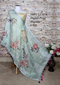 Ladies Linen Digital Print Dupatta